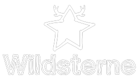 Weißes Wildsterne Logo auf transparentem Hintergrund - Premium Hundefutter von Wildsterne